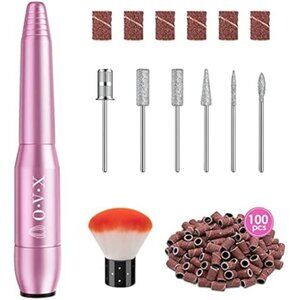 OVX Portable Electric Nail Drill File Machine with Acrylic Nail Kit Set